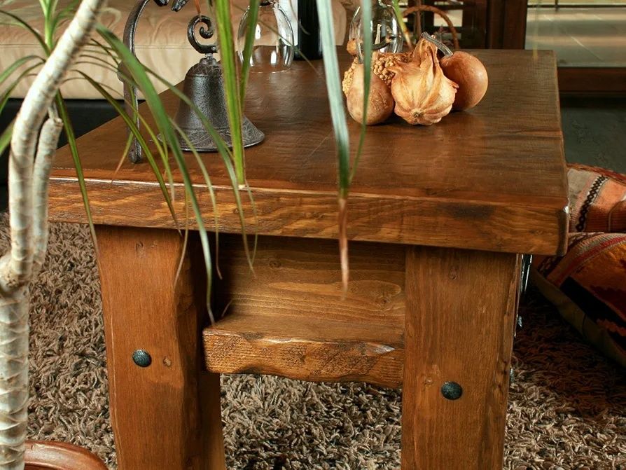 Stolik kawowy rustykalny loft unikatowy, lite drewno, vintage z kufra