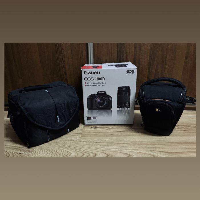 Lustrzanka Canon EOS 1100D z dwoma obiektywami!