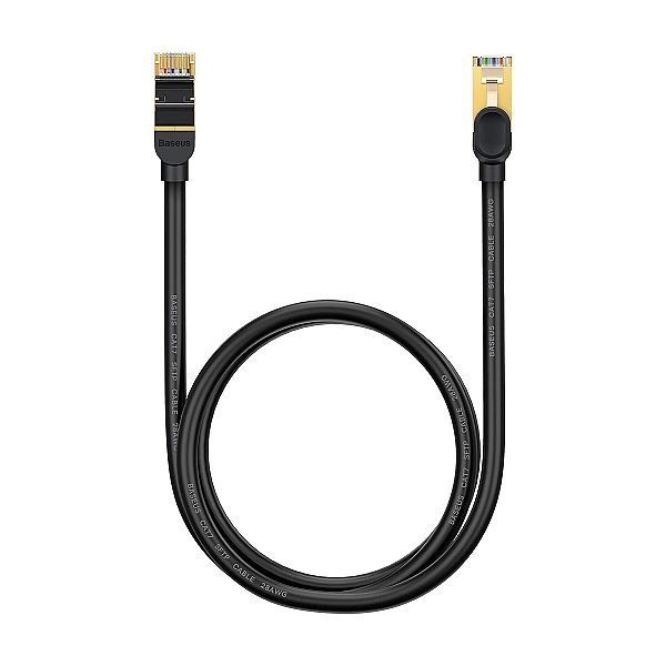 Baseus Speed Seven szybki kabel sieciowy RJ45/10Gbps 1m czarny (WKJS)