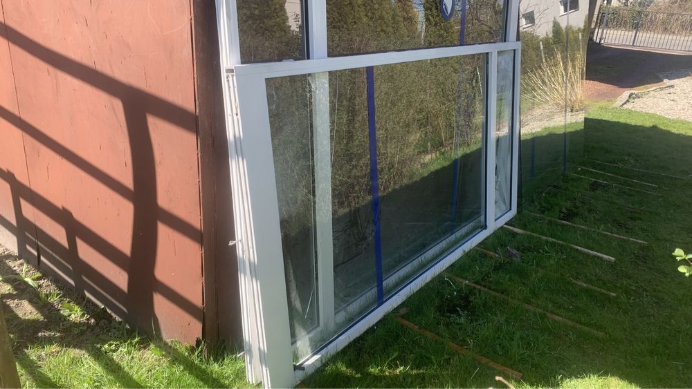 Okna tarasowe dwuszybowe aluminiowe