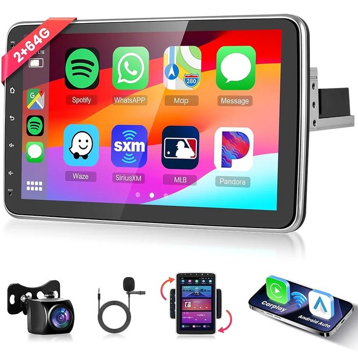 2G + 64G автомагнітола Carplay Android 15 1din