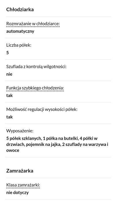 Sprzedam lodówkę/chłodziarkę