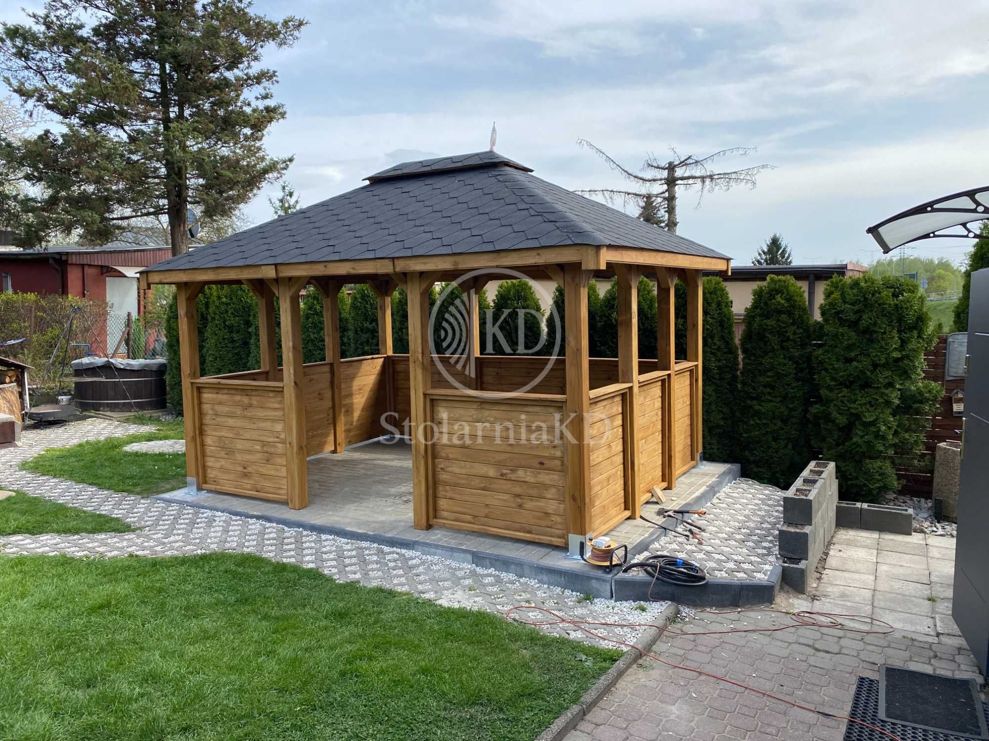 Altana ogrodowa altanka drewniana wiata pergola 3x3 3x4 4x4