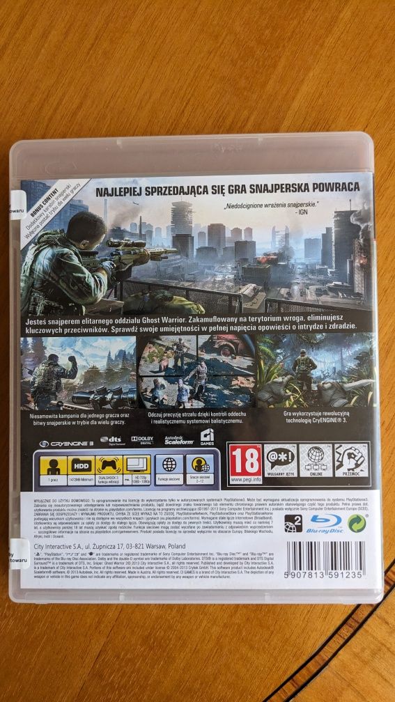 Sniper GHOST Warrior 2 limited edition PL ps3.
