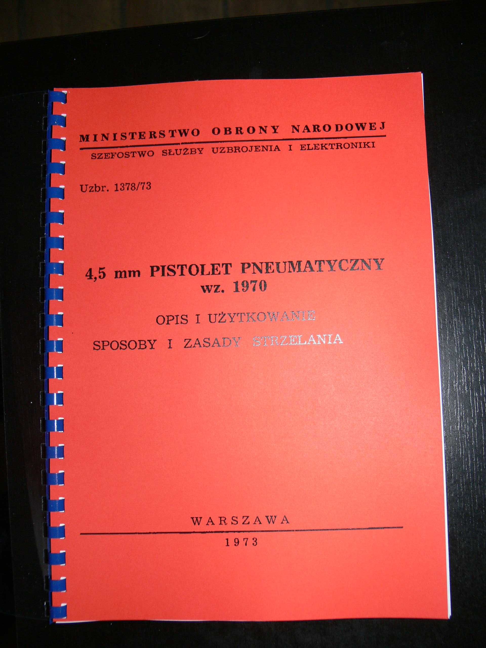 Instrukcja 4,5 mm Pistolet pneumatyczny wz. 1970 Predom Łucznik