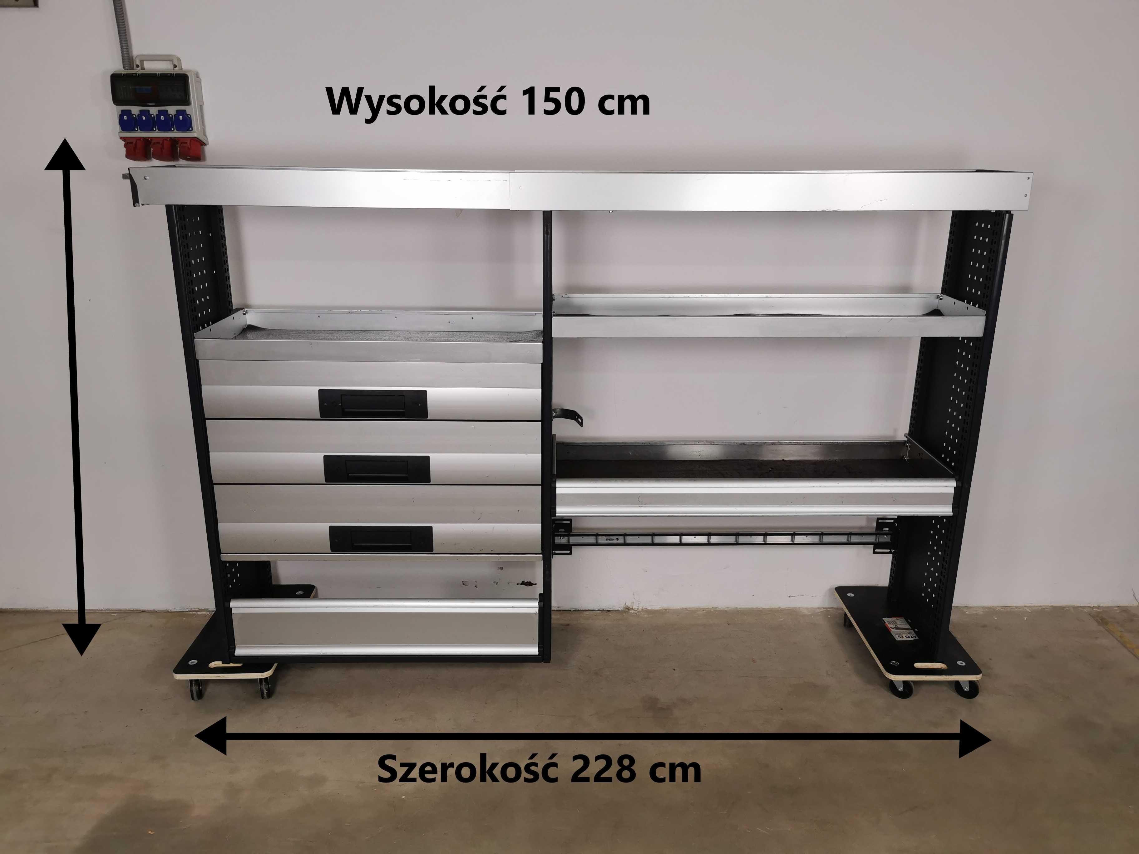 Zabudowa serwisowa warsztatowa regał samochodowy serwisowy ZESTAW BOTT