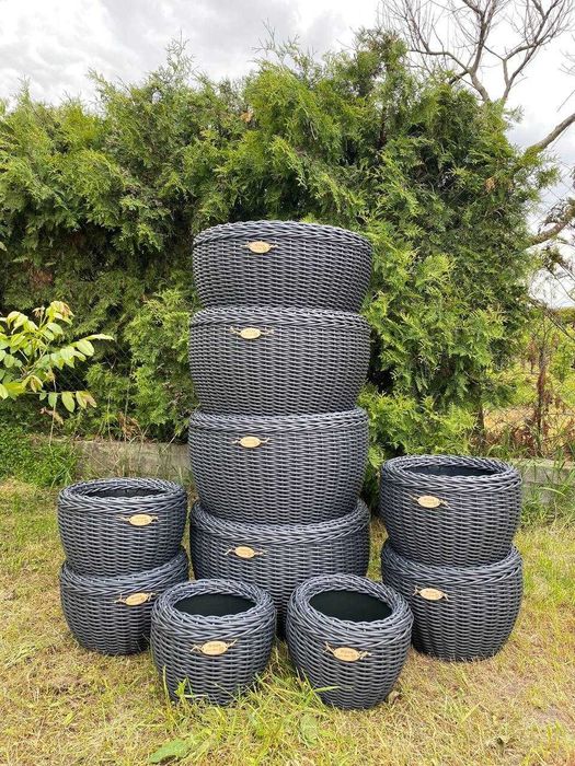 Кашпо, підвісні кашпо, плетена корзина, дровниця