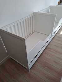 Łóżeczko 2 szt z szufladą IKEA regulowane używane