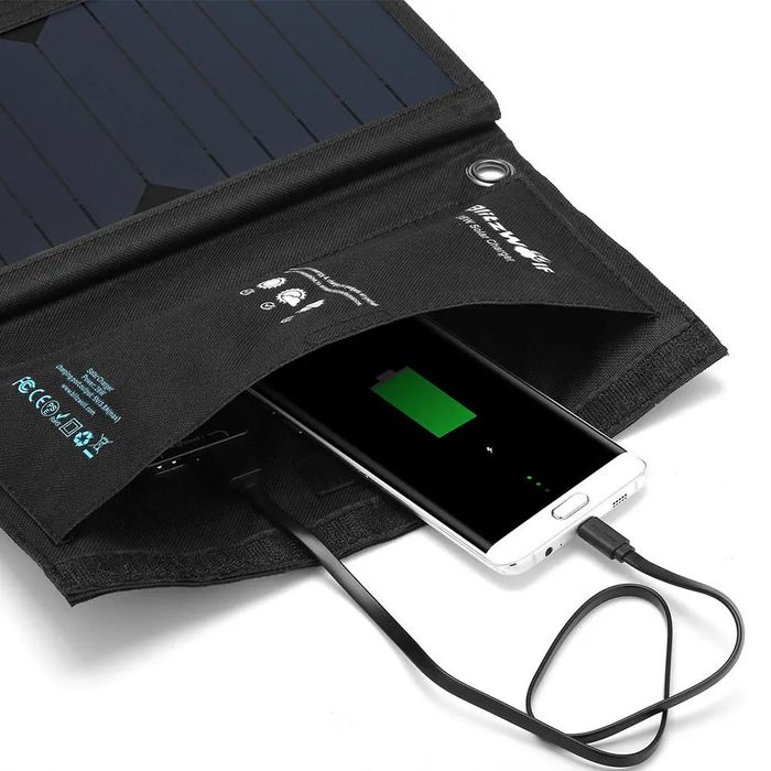 Kultowa ładowarka solarna USB Blitzwolf BW-L3 28W! Panel solarny.