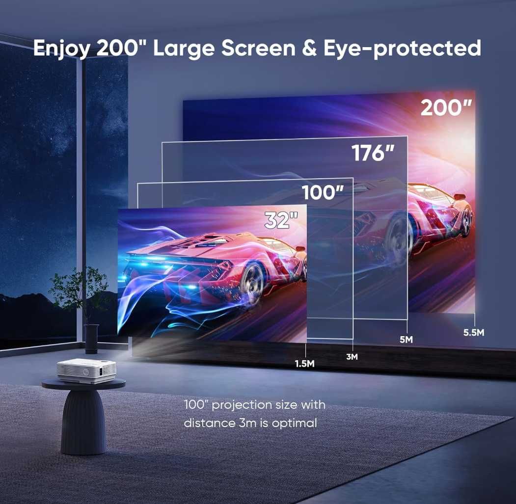 Projektor lcd akatuo xr31 fullhd wifi bluetooth zoom usb 200''