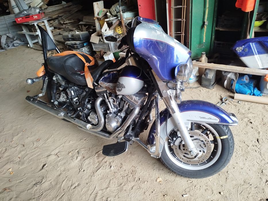 Harley-Davidson elektra - zawieszenie przód zawias lagi+półki+ Ośka