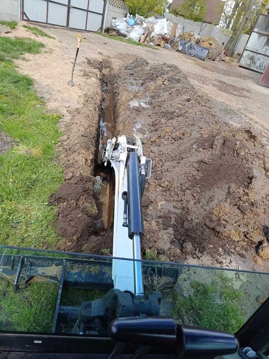 Usługi minikoparką, prace ziemne, przyłącza, wykopy, koparka