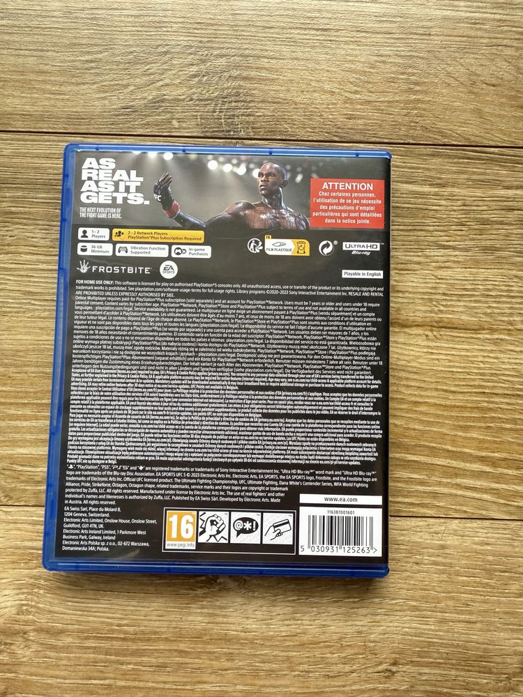 Gra UFC 5 Polska Wersja PL PlayStation 5 Ps5 Slim