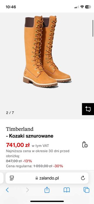 Timberland- Kozaki sznurowane 39 skórzane