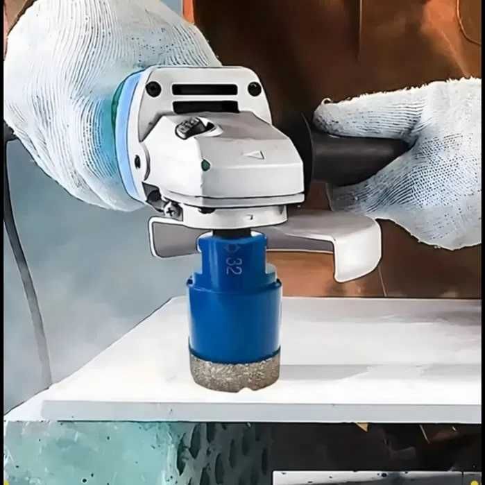 Zestaw otwornic diamentowych 6–68 mm w walizce do gresu, płytek kamien