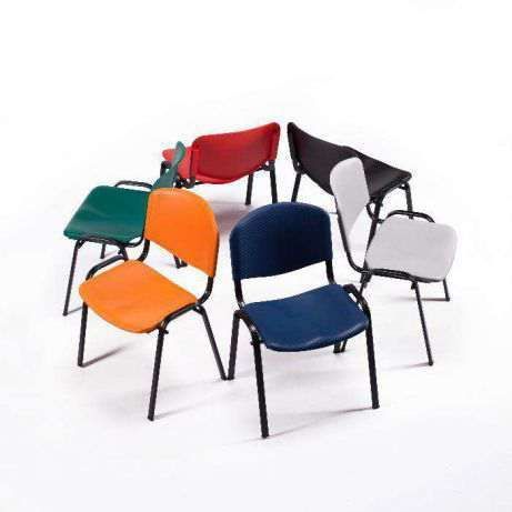 Cadeira fixa 4 pes multiusos costa e assento polipropileno empilhavel