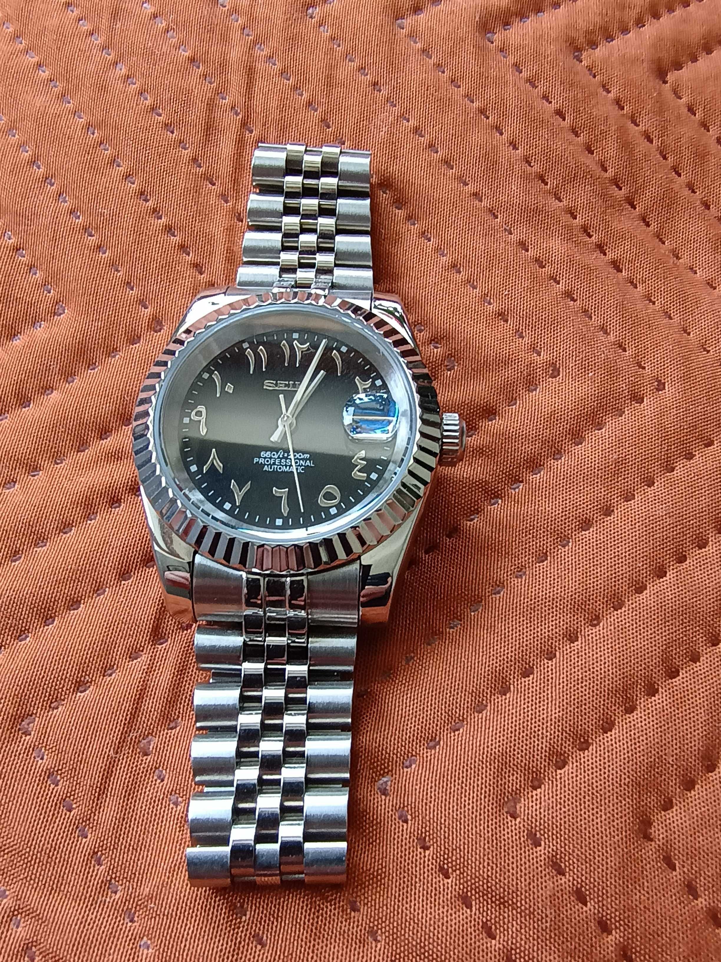 Zegarek professional automatic Seiko 200 m arabska tarcza data szafir