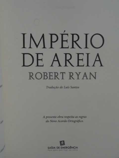Império de Areia de Robert Ryan - 1ª Edição