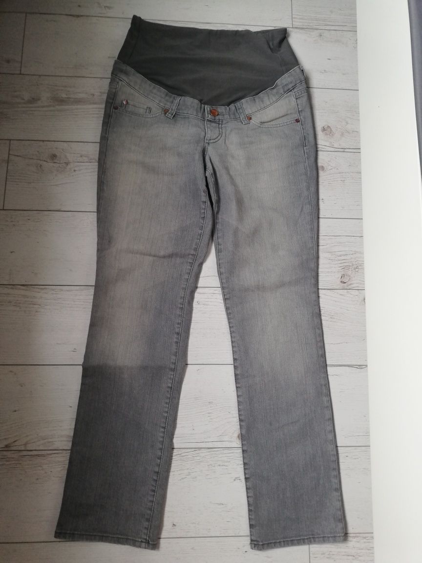 Spodnie ciążowe szare jeansy dżinsy h&m mama 42 40