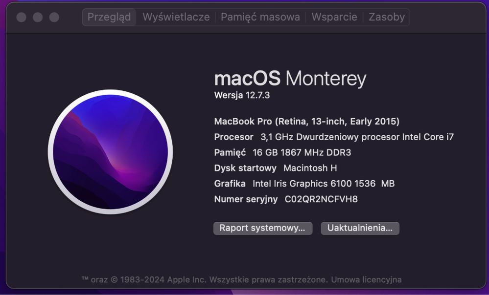 MacBook Pro Retina 13 Early 2015 i7/16GB/SSD