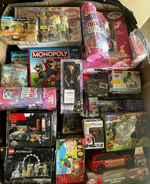 Karton Mix Box Zabawek 500PLN NOWE Lego Hot Wheels Barbie Wysyłka OLX