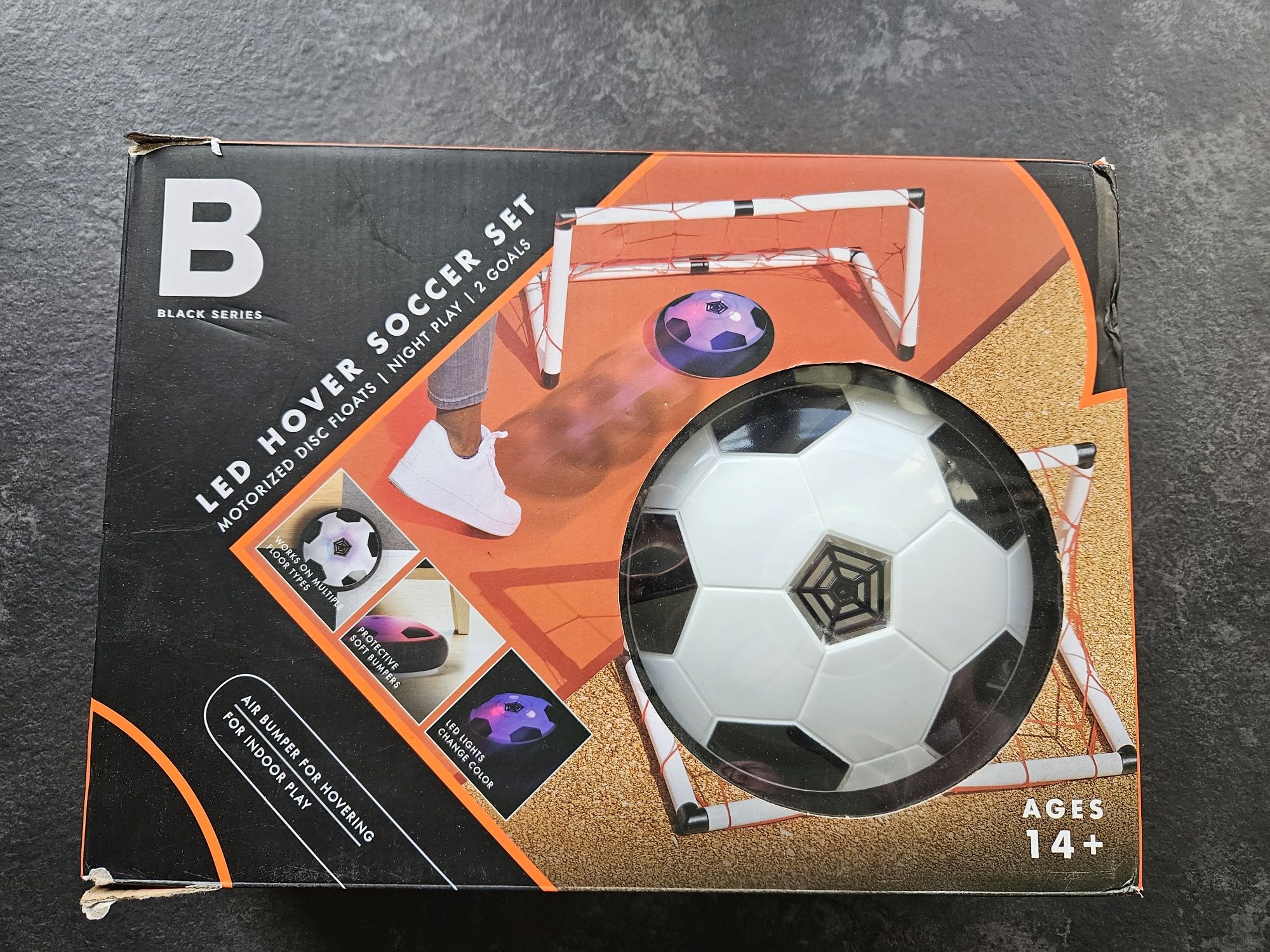 Zeataw piłka nożna lewitująca LED + 2 bramki Hover Indoor Soccer NOWE