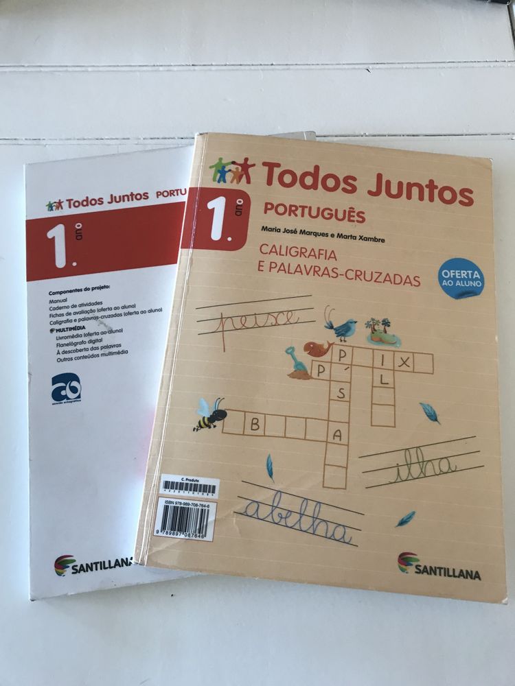 Manual escolar e caderno de atividades português 1 ano Todos Juntos