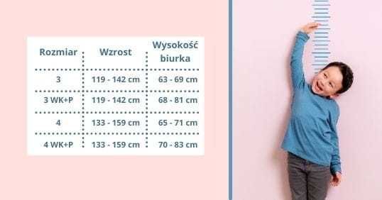 Krzesło obrotowe dziecięce z podnóżkiem na wzrost 119-142cm