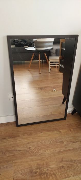 Lustro czarna metalowa ramka