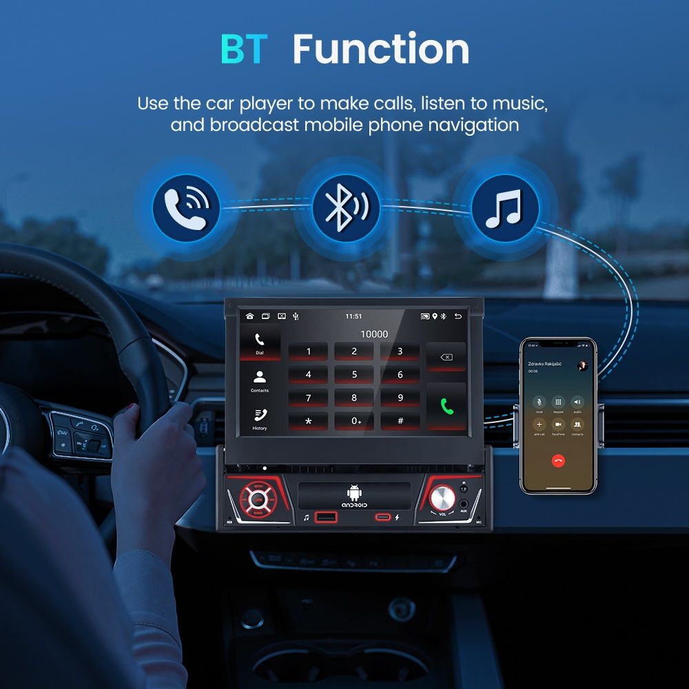 Radio Nawigacja 1din  Android 2/32GB Carplay Androidauto