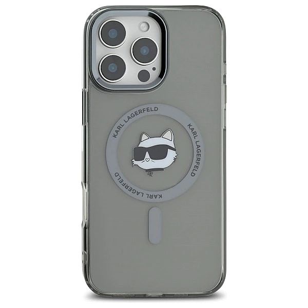 Etui Karl Lagerfeld IML Metal Choupette Head MagSafe na iPhone 16 Pro