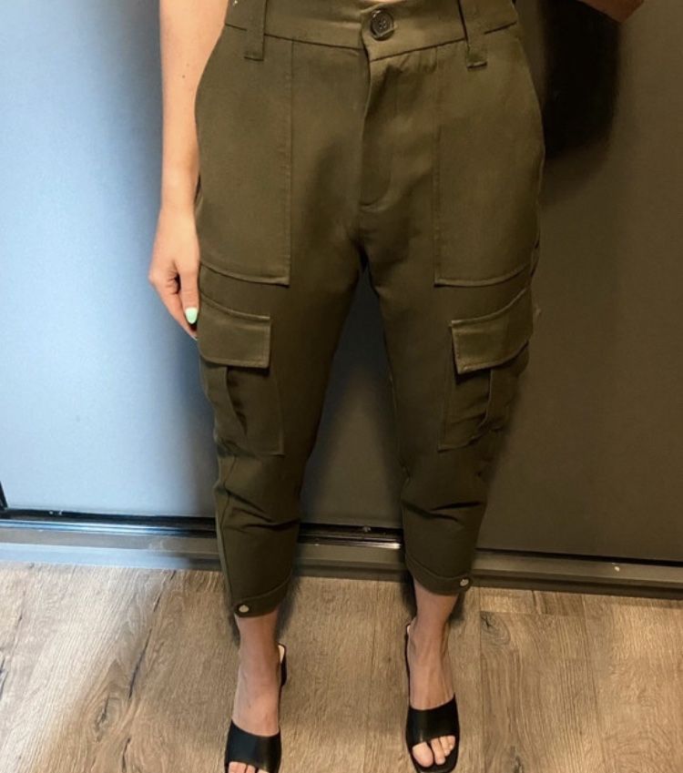 Spodnie cargo bojówki Bershka 36 khaki