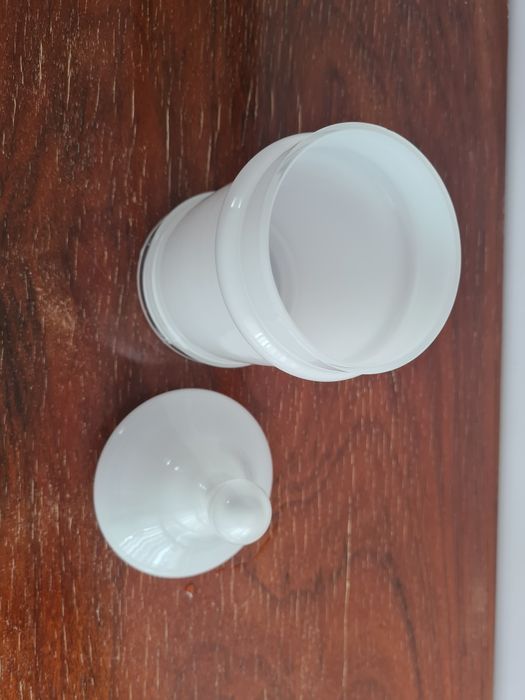 Frasco/ pote  vidro opalino