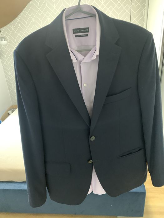 Markowy elegancki garnitur. Rozmar S (slim)