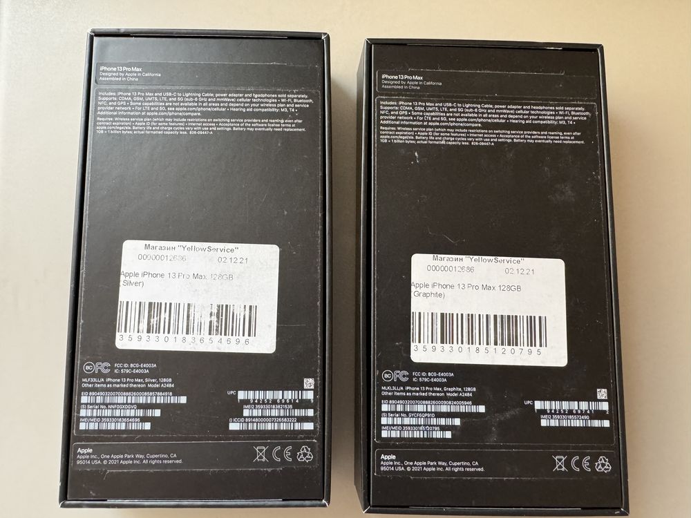 Смартфон Айфон Apple iPhone 13 Pro Max 128 GB Silver и Graphite