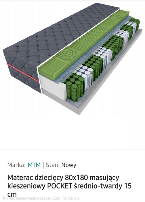 Łóżko dziecięce 180x80 + wysuwane 160x80
