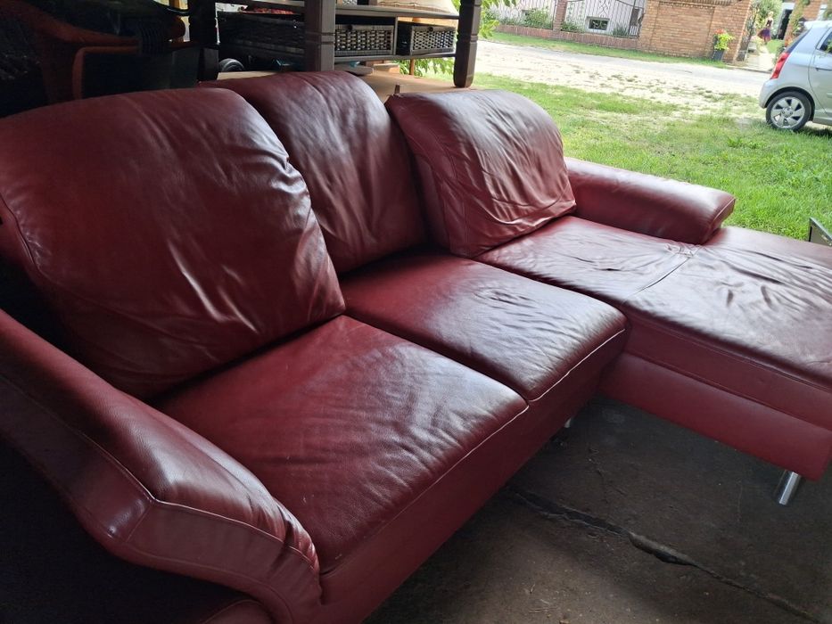 Narożnik skórzany bez funkcji spania