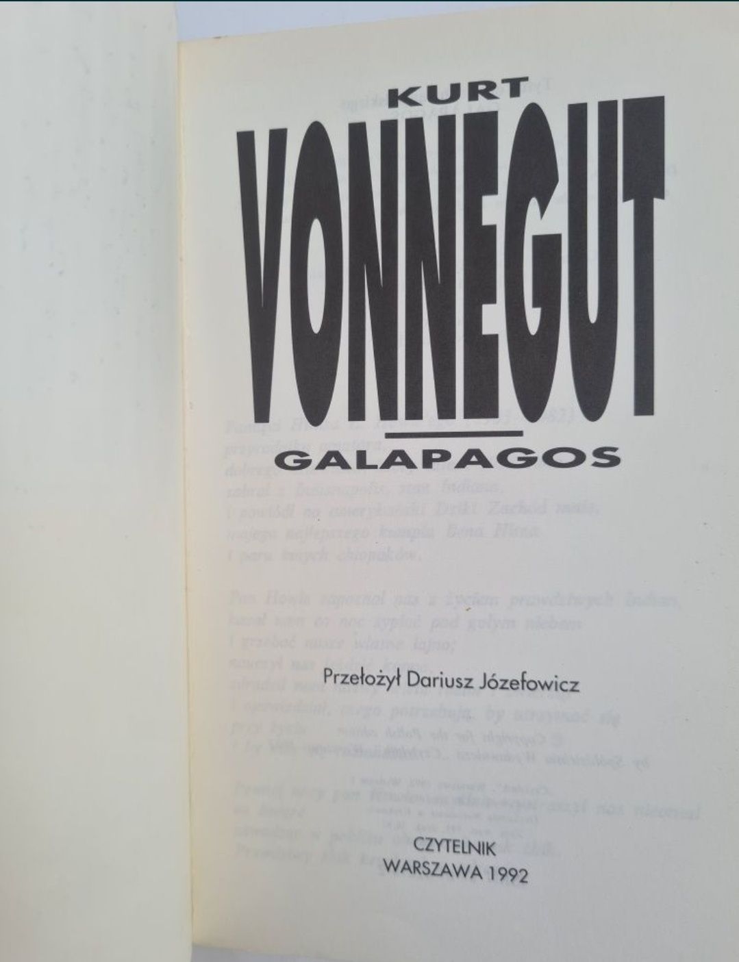 Galapagos - Kurt Vonnegut