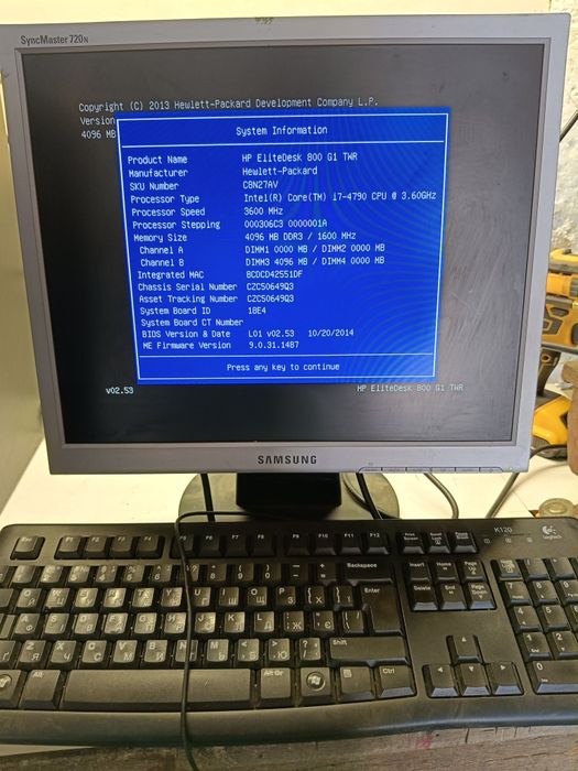 Системний блок пк HP з монітором 17"