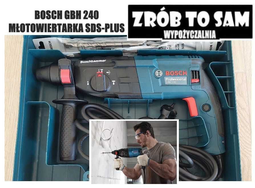 BOSCH GBH 240 Młotowiertarka do betonu SDS-PLUS 790W 2,7 J wynajem
