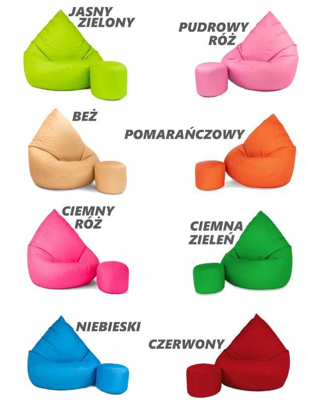 Nowoczesna PUFA Fotel Sako XXL Worek Siedzisko Krzesło (WYPRZEDAŻ)