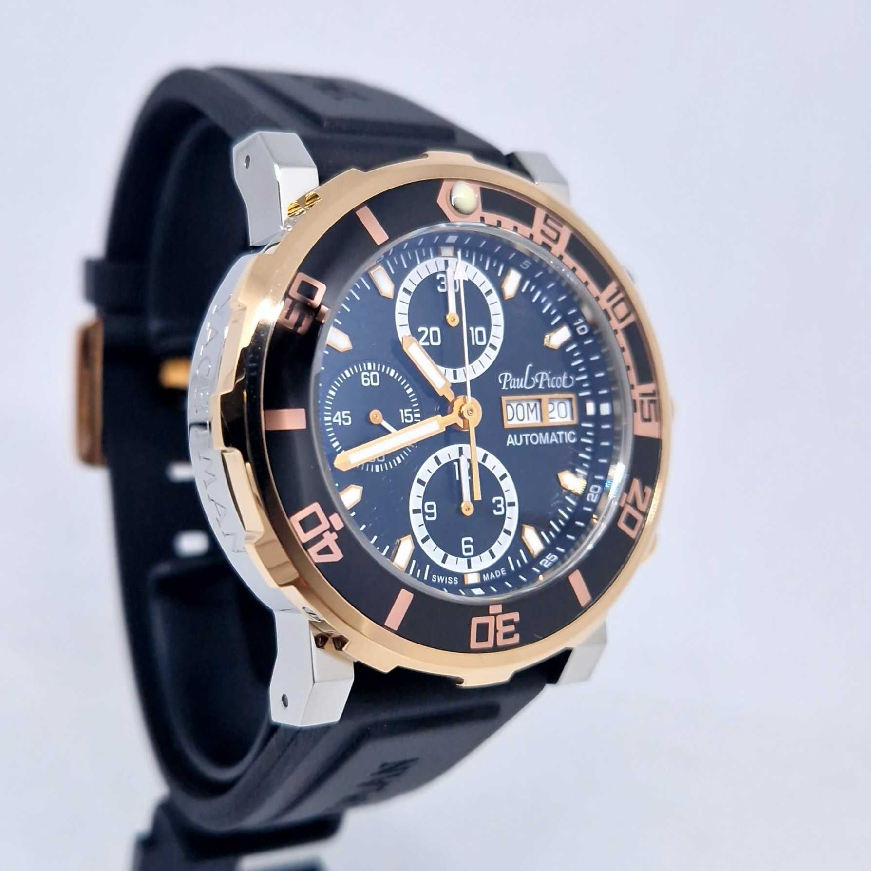 Paul Picot Yachtman III Chronograph P1127.SRG.B.3604CM001 steel Gold