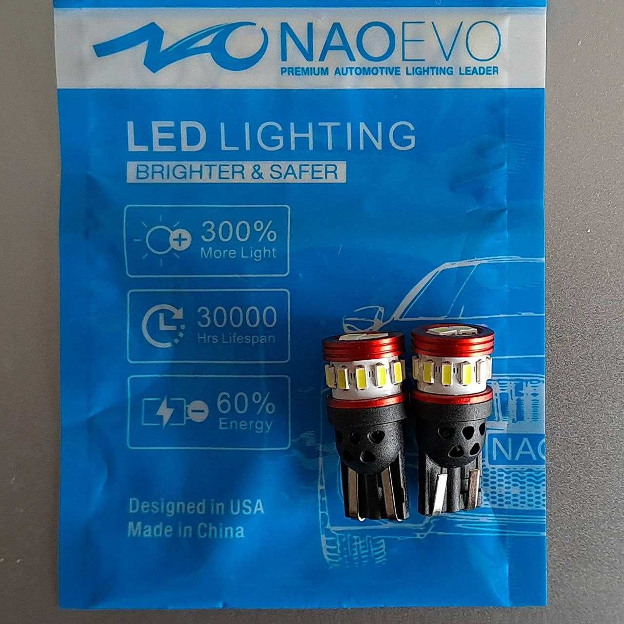 LED лампи NAO  W5W 194 68 T10 CANBUS працюють без помилок