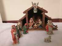 Presépio e cabana de Natal