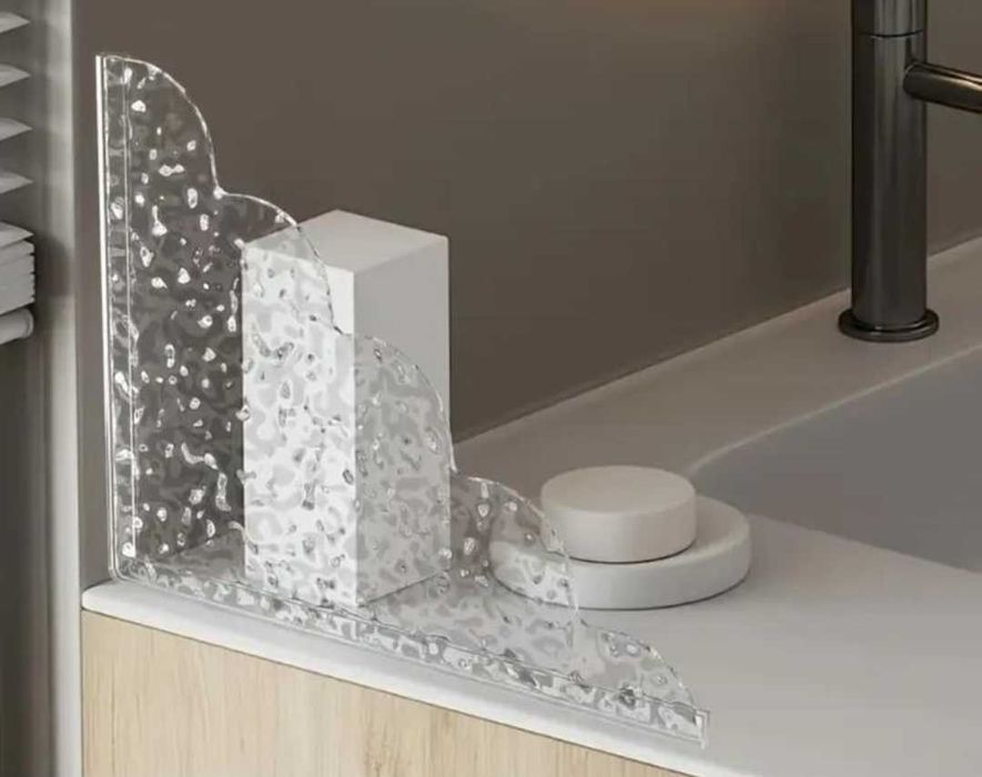 Екран для душу , прозора акрилова перегородка для ванни