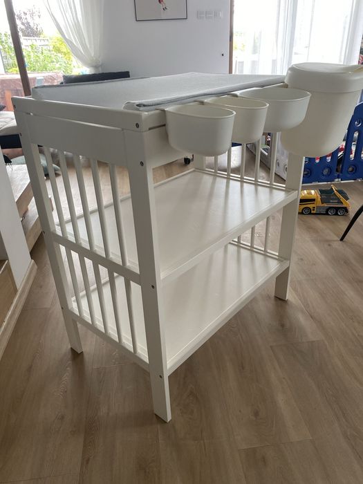 Gulliver przewijak z matą Vädra + pojemniki + przescieradla IKEA