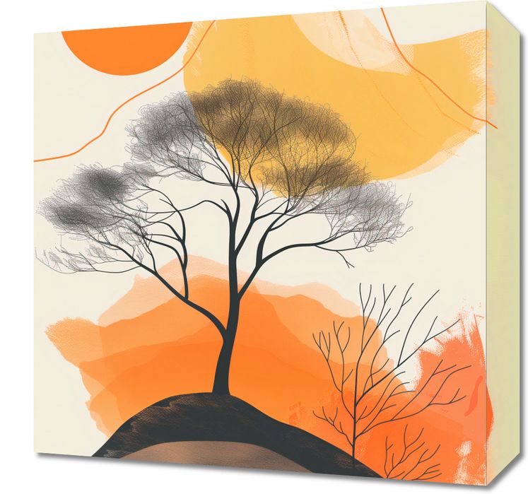 Obraz 40x40cm Drzewo Na Przestrzeni