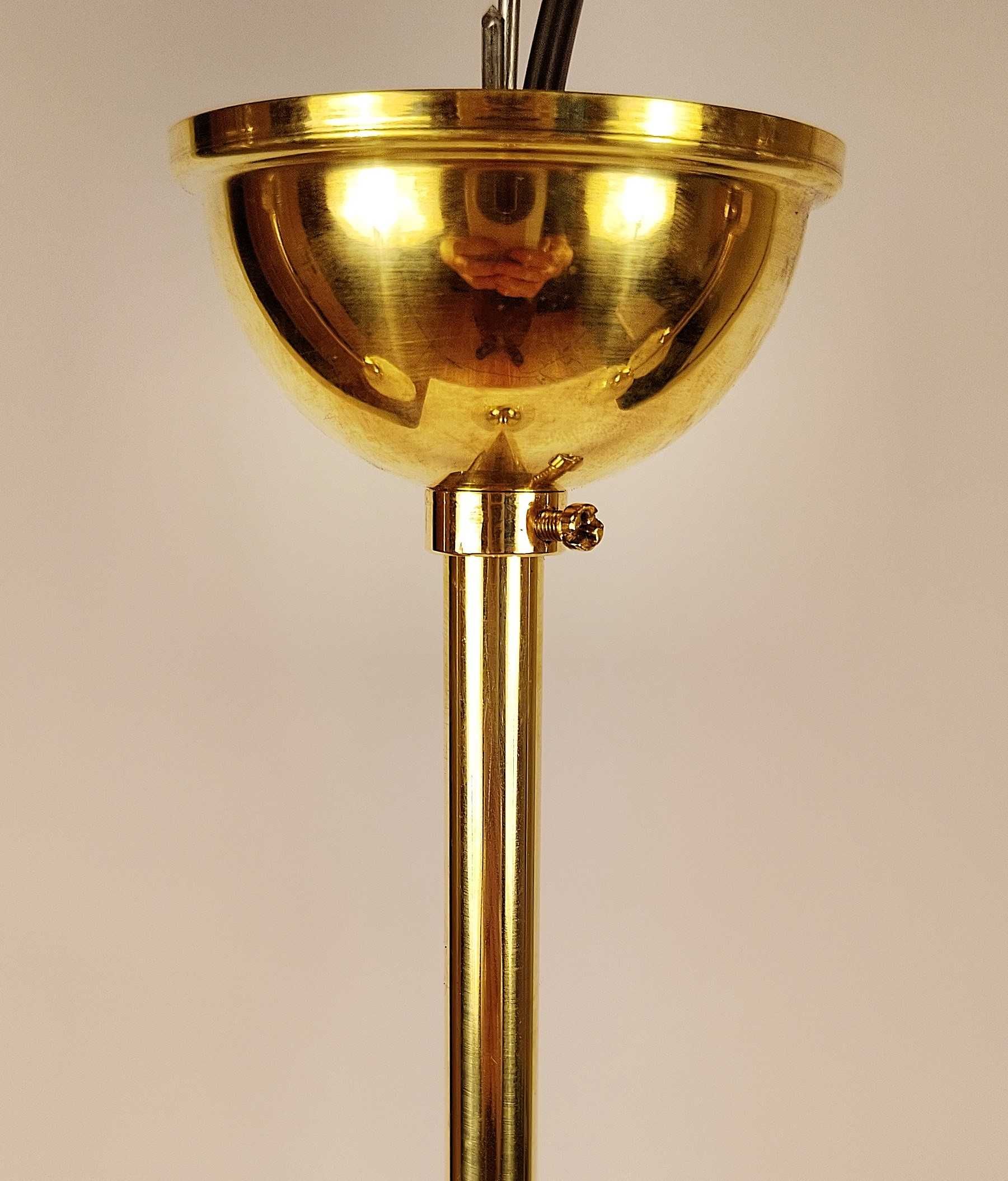 Lampa  wisząca malowana  PRL retro vintage art deco