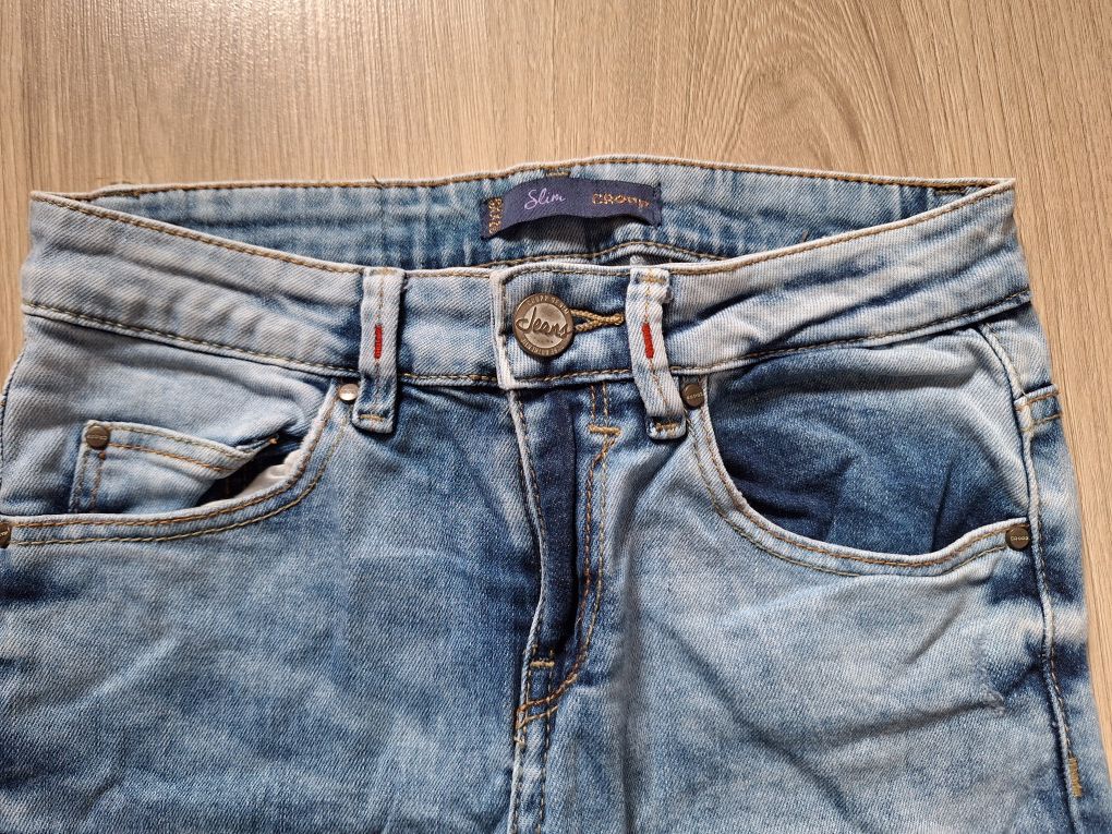 Rurki jeans spodnie croop 34