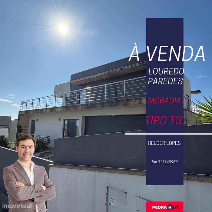 Moradia T3 Paredes | Louredo | 10 min cidade | Imóvel de Banco |